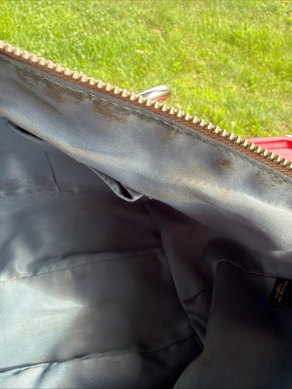Coach satchel metallic